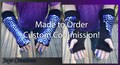 Large FINGERLESS Half Wrap Gauntlets Custom Commission - Fingerless Gloves - Dragon Scales- JayeCreations