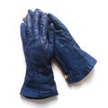 Vintage Anne Klein Blue Leather & Suede Gloves by Aris, Ultra Soft, Women's 6-1/2, 1980's Designer Fashion Accessory, Women's Driving Gloves