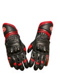 Ducati Full Gauntlet Motorcycle Racing Gloves with Knuckle Armor