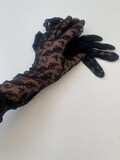 Cornelia James gloves black lace cotton black wedding gothic 6.5