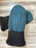 Women's Wool Mittens -Upcycled felted sweater mittens - Bernie Mittens - Recycled Sweaters