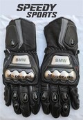 BMW MOTOGP Motorbike Racing Leather Gloves - Made In Genuine Cowhide Leather - With Free Shipping