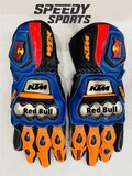 KTM MOTOGP Motorbike Racing Leather Gloves - Made In Genuine Cowhide Leather - With Free Shipping