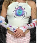 Colorful Bug Arm Sleeves – Y2K Alt Insectcore Fashion Creepy Cute Alt Arm Warmers, Weirdcore Fashion Accessories, Handmade Gift