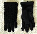 Women's gloves Black gloves Vintage ladies gloves Nylon gloves size M