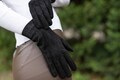 Women's UNLINED Gloves - BLACK - suede leather