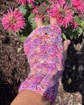 Hand Crocheted Alpaca Fingerless Gloves – 100% Alpaca Yarn – Paca Paints "Betony" – Soft Warm Crochet Wrist Warmers – Handmade Gift for Her