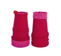 soft, trendy, must-have reversible arm warmers, red and pink, cotton jersey, top quality