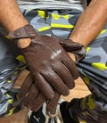 Genuine Leather Men's Driving Gloves Made With Original Leather