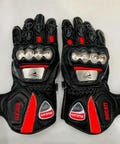 Ducati leather Gloves, Handmade Gloves, Ducati  Motorbike Leather Gloves, Motorcycle racing gloves, Free Shipping Worldwide