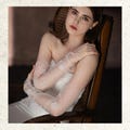 White Long Bridal Gloves – Elegant Fingerless Mesh Wedding Gloves with Floral Appliques