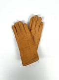 Vintage Mat Leather Unisex Foxy Brown Gloves for Adult Winter Accessory Pair Deadstock by Somdaris 1970s Latvia