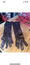 Vintage Brown Genuine Leather Driving Gloves Ladies Small