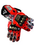 vyperx  Leather motorcycle Racing Gloves, Leather Motorbike Gloves- CE -Certified | - Top grain Cowhide mild leather Gloves