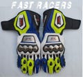 Suzuki GSXR Motorbike MOTOGP Racing Leather Gloves - Made In Genuine Cowhide Leather - With Free Shipping