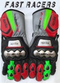 Aprilia RSV4 Motorbike MOTOGP Racing Leather Gloves - Made In Genuine Cowhide Leather - With Free Shipping