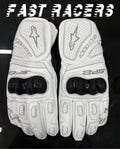 Alpinestars Motorbike MOTOGP Racing Leather Gloves - Made In Genuine Cowhide Leather - With Free Shipping