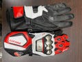 Ducati White And Red Leather motorcycle Racing Gloves, Leather Motorbike Gloves- CE -Certified | - Top grain Cowhide mild leather Gloves