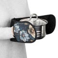 Elegant Floral Oven Mitts | Kitchen Accessories, Home Decor, Gift for Home Chefs, Cooking Enthusiasts, Baking Supplies