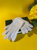 Vintage White Crochet Gloves - Bridal, Evening, or Spring/Summer Gloves, Handmade