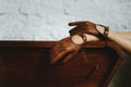 Women's Leather Driving Gloves in Saddle Brown