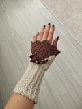 Crochet Winter Gloves, Handmade Fingerless Gloves, Vintage Lace Knit Arm Warmers, Floral Gloves, Warm Winter Gloves, Gloves Christmas Gift