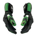 Kawasaki Motorcycle Leather Racing Gloves | Motorbike Riding Gloves for Bikers
