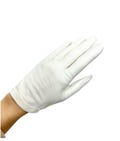 Vintage Made in Hungary white leather short driving gloves 7