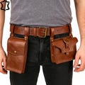 Viking Waist Belt, Medieval Leather Bags, Viking Pouches, Men Leather Waist Belt Bags, Medieval Belt Pouches Brown Leather Pouches