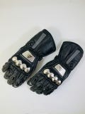 Dainese Racing Leather Motorcycle Gloves with Titanium Knuckle Armor – Premium Protective Riding Gear