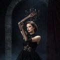 Black Sheer Opera Gloves, Long Formal & Costume Accessory