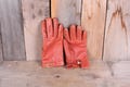 Pair Vintage Brown Leather 1980's Women's Driving Gloves Bachner Brand Brass Accents Size 6