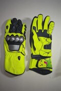 Motorcycle Leather Racing Gloves - Valentino Rossi VR46 MotoGP Leather Gloves Pikachu Edition
