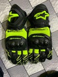 Alpinestars GP Pro Motorbike Racing Leather Gloves Road Safety Gloves yellow Biker Cowhide Leather Gloves Protective gloves Gift For Riders
