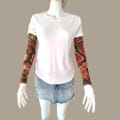 Fingerless Long Gloves Tie-Dye Arm Warmers Set 2 Piece . Festival Outfit. Personalized Unique Fashion Gift For Her Girlfriend. Multi Colored