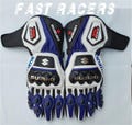 Suzuki GSXR Motorbike MOTOGP Racing Leather Gloves - Made In Genuine Cowhide Leather - With Free Shipping