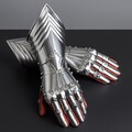 Steel Gothic Knight Gauntlets | Medieval Armor Gloves | Wearable Gothic Steel Gloves with Leather Strap | Adult Size