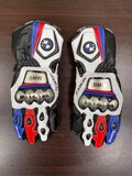 BMW Motorcycle Shoes & Gloves Set | Genuine Leather Biker Boots - Protective Riding Gloves | Motorbike Racing Gear