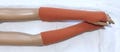 Cashmere,Long,Coral,Comfortable,Delicate,Hipiie,Boho,Nice,Soft,Warm,Recycling,Fingerless Gloves with Thumb Holes. IDEAL for HER