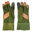 Vintage Morris Feel Gloves Green Wool Leather Mens Large Hunting Shooting