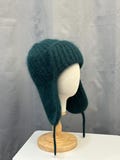 Handmade, Luxury Knit Earflap Hat – Merino Wool Angora Blend Beanie