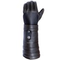 Handmade Black Leather Gauntlet Gloves - Medieval Fantasy Arm Guards for Cosplay, Biker Protection, and Steampunk Fashion Accessories