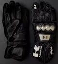 Kawasaki Ninja Motorcycle Racing Gloves, Genuine Leather Sportbike Riding Gloves, Protective Motorbike Gloves for Riders