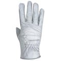 Handmade White Leather Work Gloves - Durable Protective Gloves for Gardening, Construction, and Heavy Duty Tasks