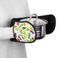 Vibrant Vegetable Oven Mitts for Cooking Enthusiasts, Kitchen Gift, Gardening Theme, Eco-friendly Bakeware, Holiday Cooking Accessories