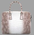 Handcrafted Genuine Crocodile Skin Briefcase – Designer Gradient Laptop Bag for Men