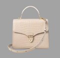 Elegant Crocodile Embossed Leather Handbag