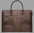 Genuine Crocodile Briefcase, Crocodile Business Bag for Men