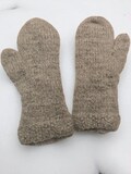 Hand-Knit Cable Knit Mittens: Soft Fuzzy Yarn, Kids 7-10