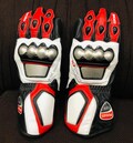 DUCATI CORSE Motor Biker Leather Gloves with Carbon Steel Knuckles for Maximum Protection, Cycling Racing & Riding Motocross Tactical Gears
